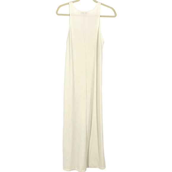 Zara Ecru Sleeveless Maxi Dress Round Neck Size Small - Picture 2 of 7